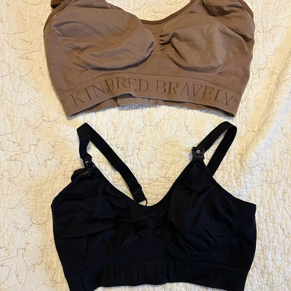 Kindred Bravely Black and Tan Nursing Bras